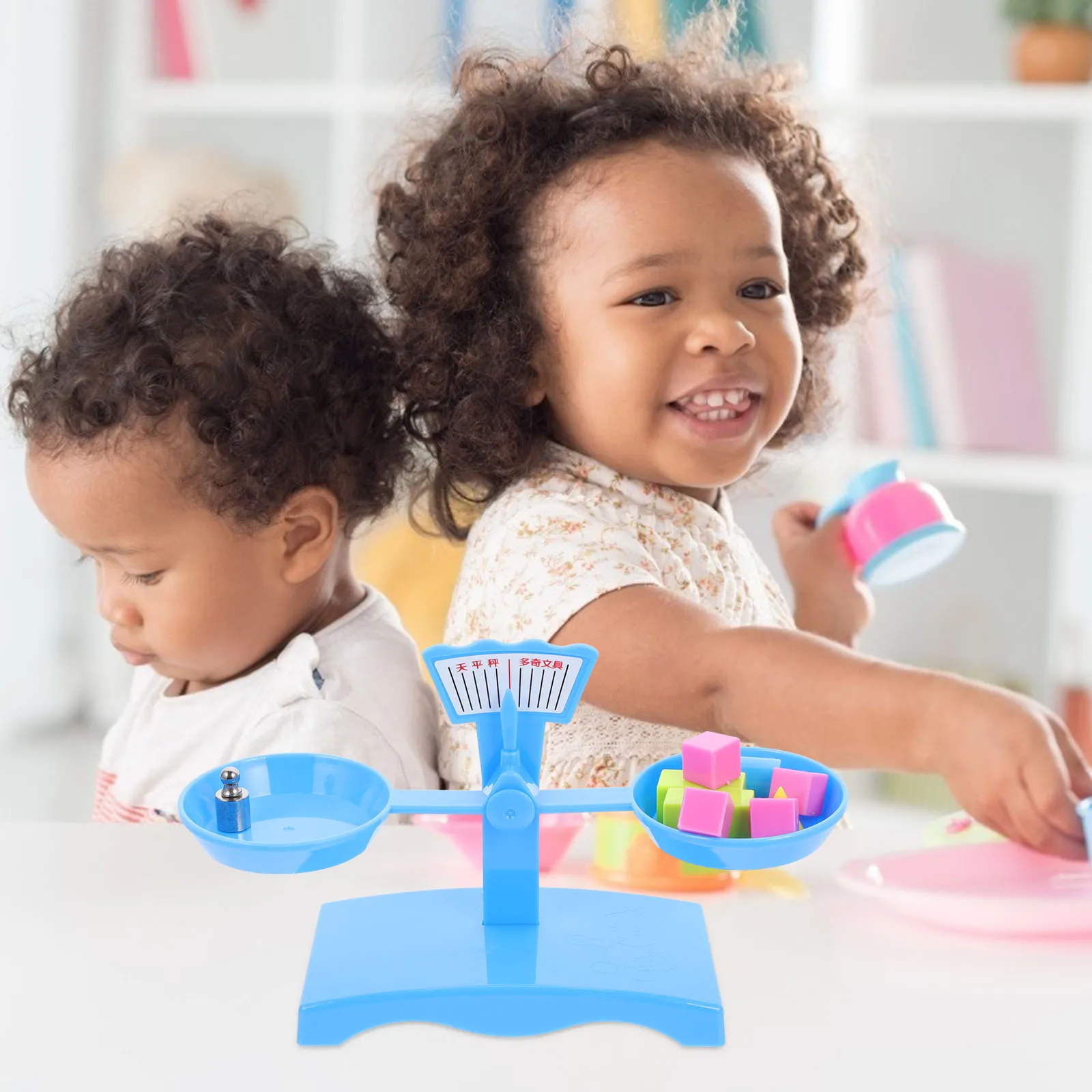 

1 Set Diy Balance Scale Measurement Balancing Educational Plaything Science Math Teaching Kit Plastic Scientific