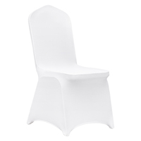 SucceBuy 12/30/50/100Pcs Wedding Chair Cover Spandex Stretch Slipcover for Restaurant Banquet Dining Party White Chair Cover