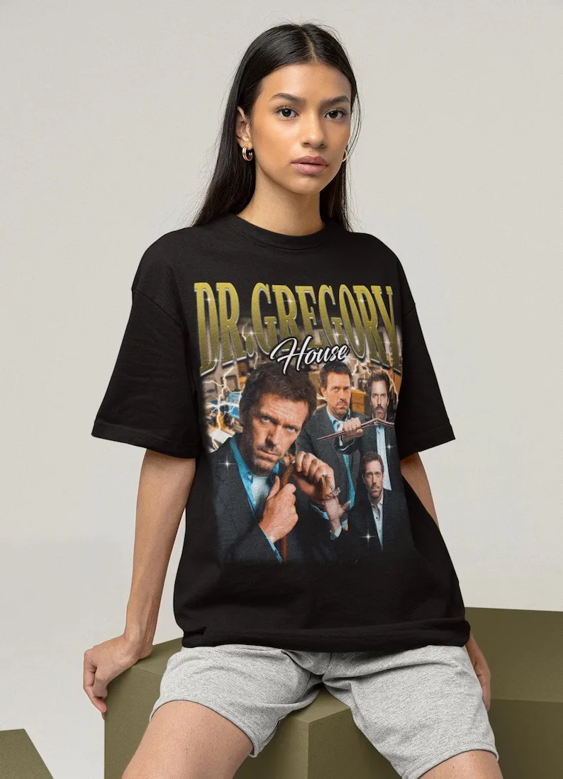 Dr Gregory House T-shirt ,hugh Laurie Shirt, Tshirt, Hugh Laurie Tee, Gregory House Tee