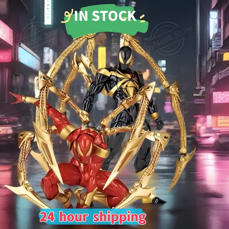 

В наличии НОВИНКА: Фигурка Kaiyodo Iron Spiderman, серия Amazing Yamaguchi, аниме-статуэтка Человек-паук из ПВХ, модель для декора, коллекционная игрушка, подарок