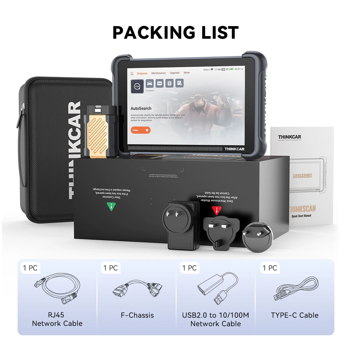 

Оптовая продажа диагностического инструмента THINKCAR THINKSCAN 689BT OBD2 с 35 функциями сброса, поддержкой глобальных систем, DOIP, CAN FD и двунаправленного кодирования ЭБУ