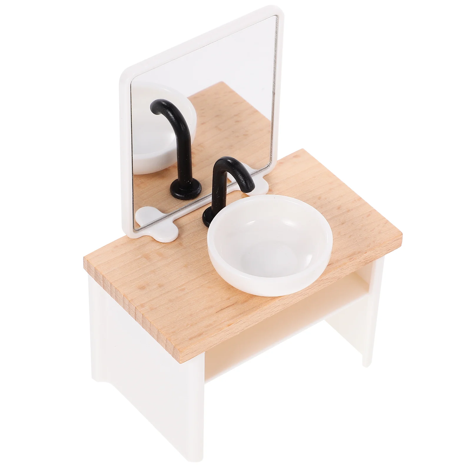 Mini Washroom Miniature Bathroom Table Toys Small Furniture House Adornment Washing Basin Plastic Child Bathtub
