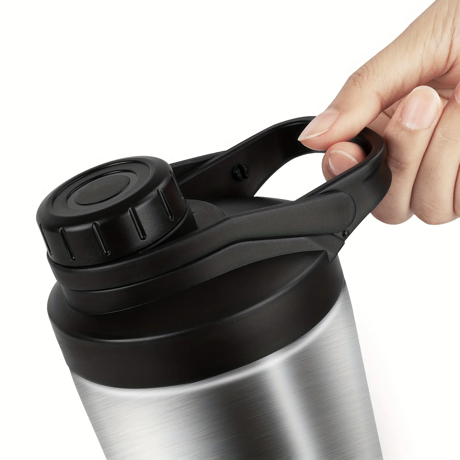 携帯用25オンスステンレス鋼シェーカーボトル、ジムフィットネスプロテイン二重壁真空断熱シェーカーボトル（スポーツ用）