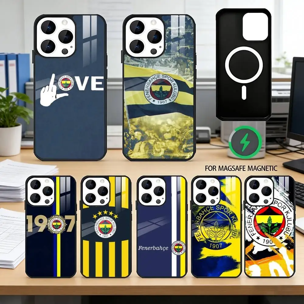 

Чехол для телефона T-turkey F-fenerbahce-E для iPhone 17, 16, 15, 14, 13, 12, 11 Plus, Pro, магнитный, с беспроводной зарядкой Magsafe