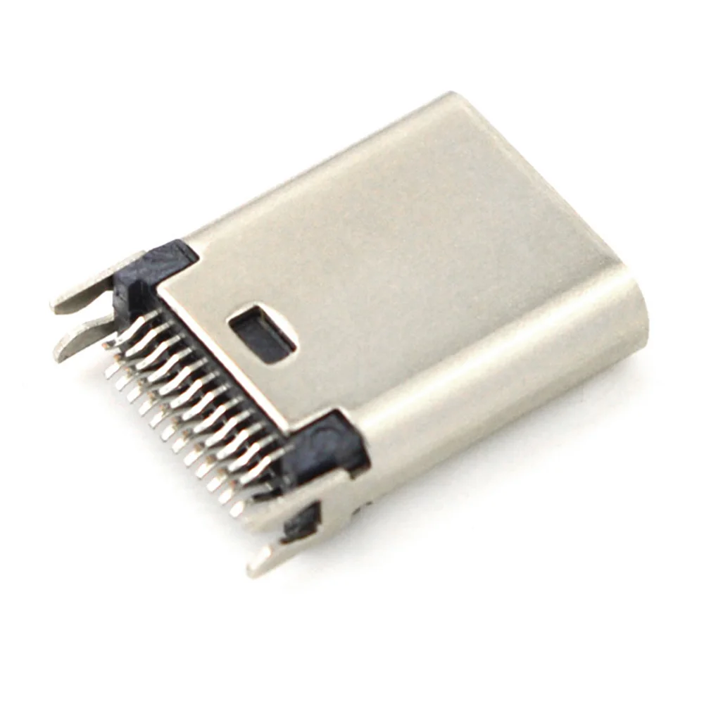 2-10 قطعة المصغّر USB 3.1 جاك Type-C 24Pin 24P موصل سالب 180 درجة مستقيم للهاتف المحمول شحن ميناء شحن المقبس