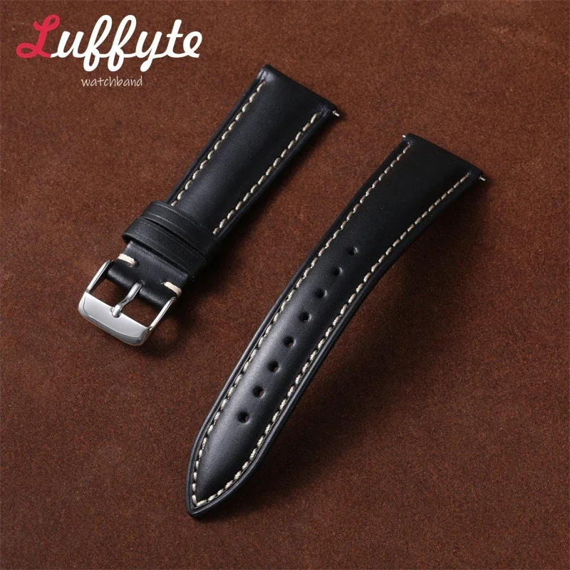 Ölwachs Verfärbung Echtes Leder Uhrenarmband 18mm 19mm 20mm 21mm 22mm Schnellverschluss Universal Ersatzarmband – Detail 9