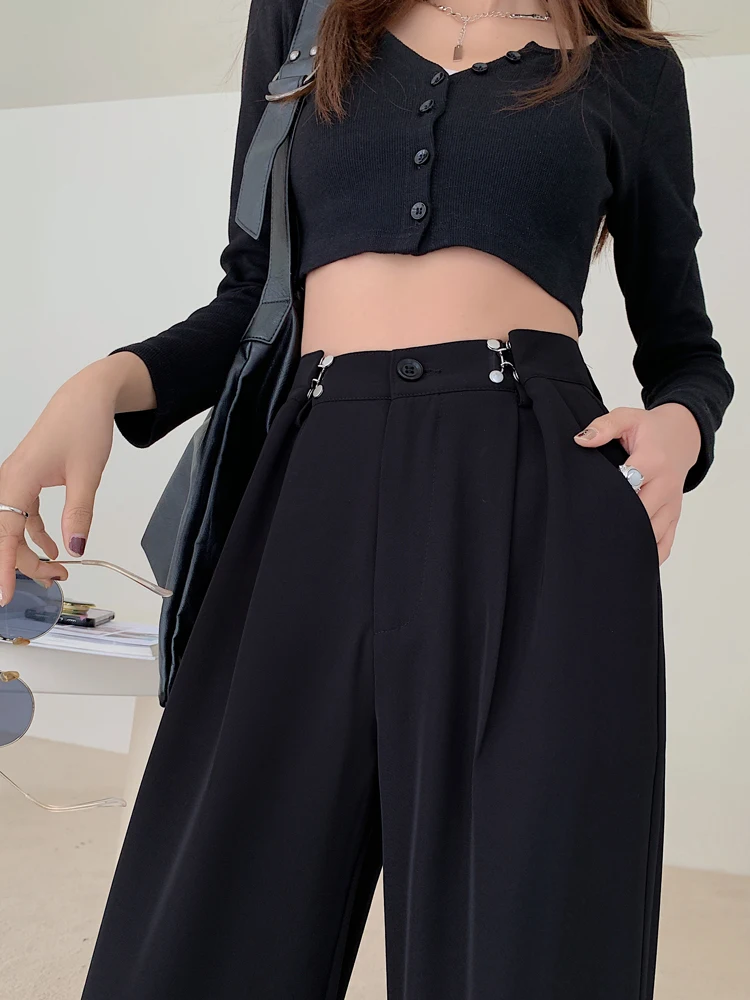 

Spring High Waist Casual Pants Women's New 2026 Loose Drapey Korean Sle Floor-Length Suit Pants Premium Feel Treetter