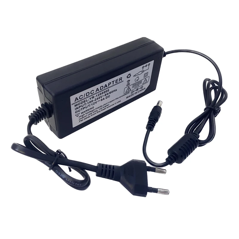 Spina US EU AC110V 220V a DC12V8A adattatore di alimentazione adattatore per caricabatterie adattatore per Driver per lampada a striscia LED trasformatore di luce convertitore 96W