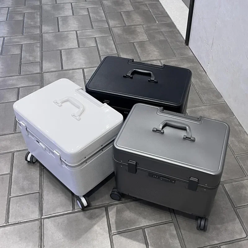 New Design Photography BoxAluminum Frame Flip Top Rolling Luggage Unisex Large Capacity Trolley Case 20 Boarding Box  Toolbox