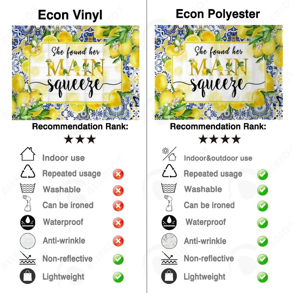 Funnytree 레몬 신부 샤워 배경 Bachelorette 파티 약혼 생일 꽃 패턴 장식 Photocall 배경