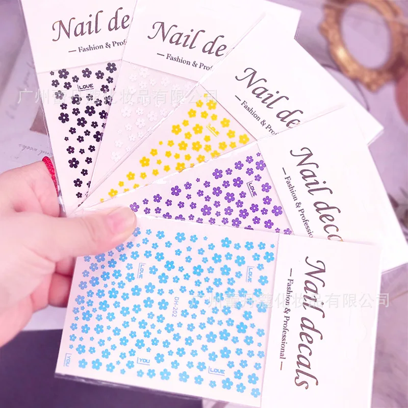 3d Nail Art Decals Summer Red Black White Petals Florals Flowers Fruits Nail Stickers Decoration For Nail Tips Beauty - Image 2