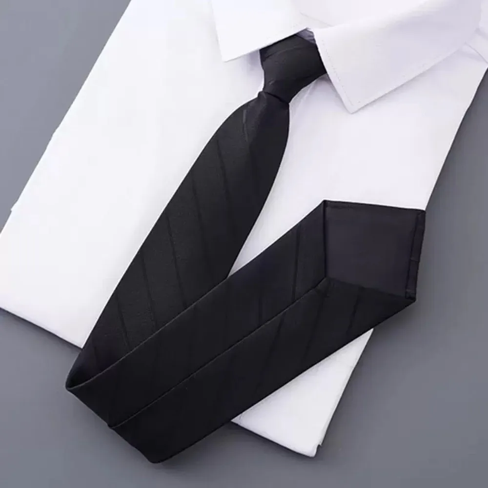 

Модный однотонный черный галстук с цветочными полосками, мужской галстук с регулируемой завязкой, ретро-галстук для рубашки