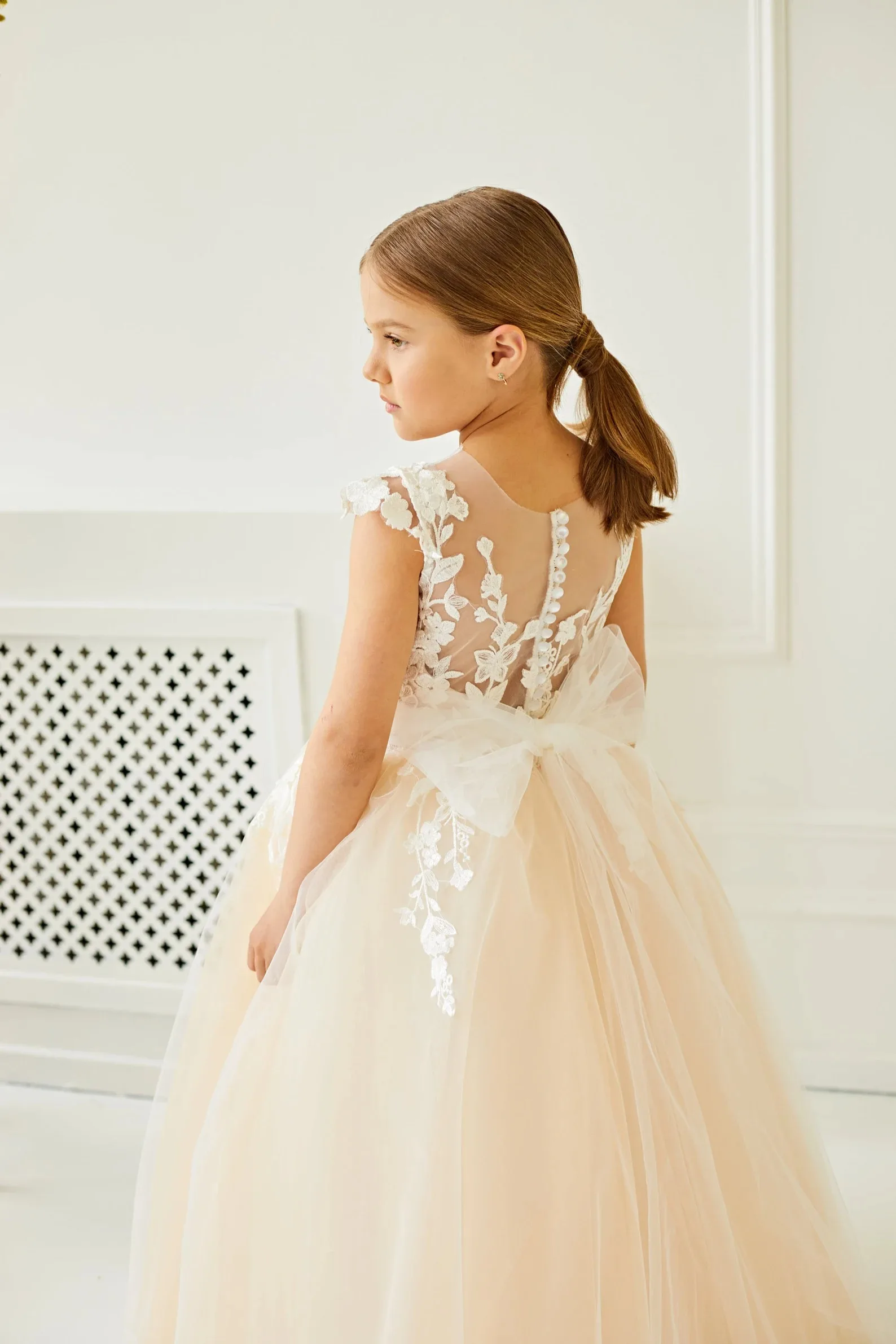 Vestido De flores para niña, vestido De fiesta para bodas, boda, ceremonia para niña pequeña