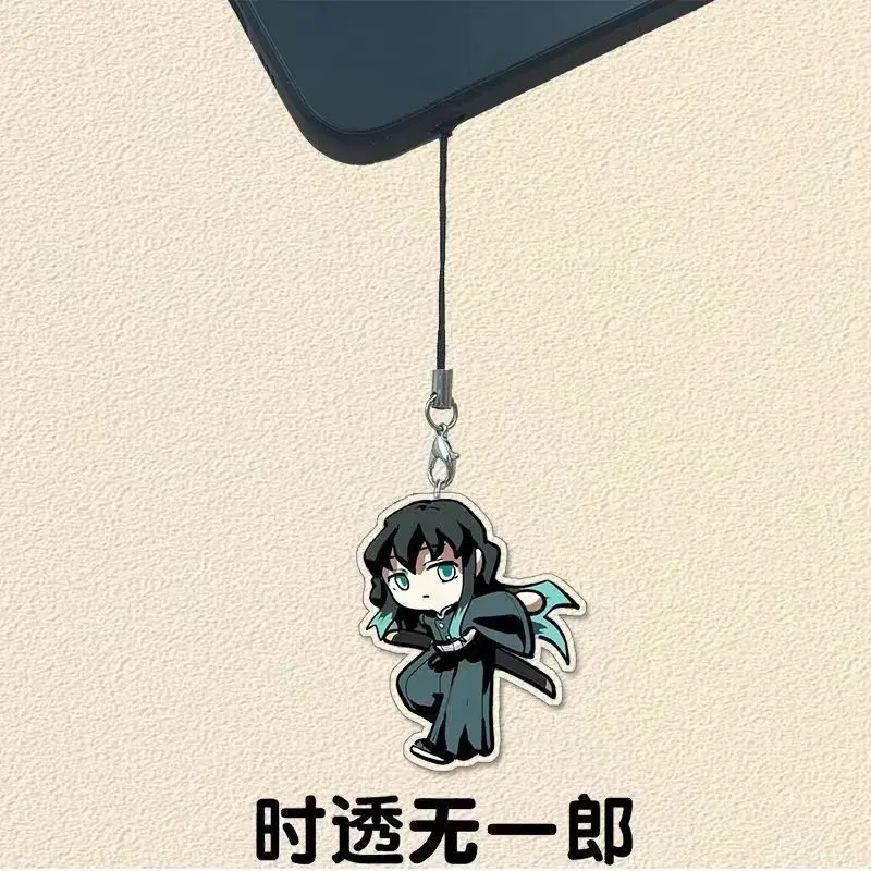 Anime Demon Slayer Keychain Tokitoru Muichiro Peripheral Acrylic Pendant Student School Bag Pendant Mobile Phone Lanyard Gift view 2