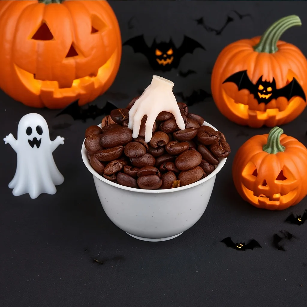 8/15 قطعة من أيدي رعب الهالوين الصغيرة - أطراف صناعية بيضاء واقعية للهالوين، زينة حفلات أعياد الميلاد، ألعاب لعب الأدوار