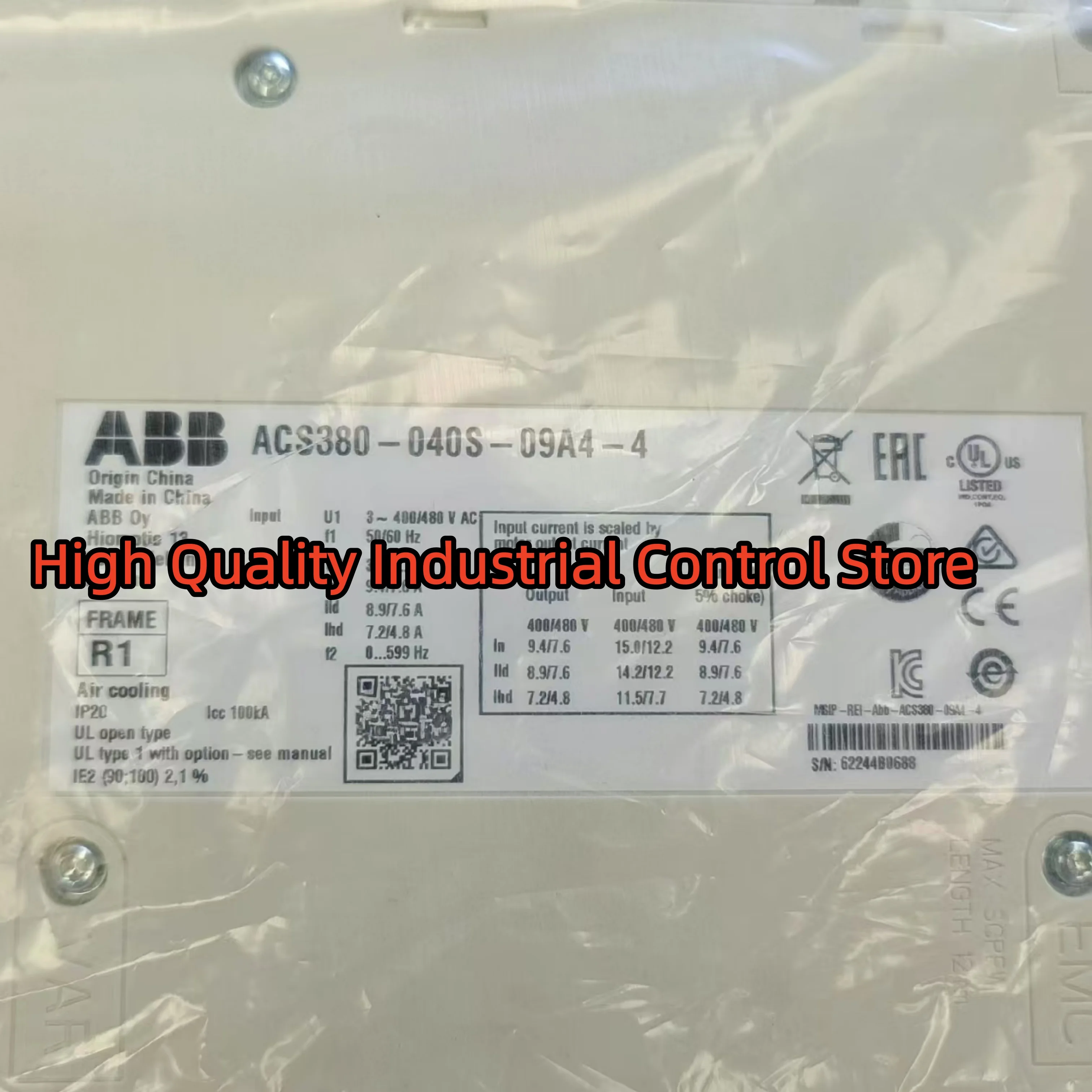 

ACS380-040S-09A4-4 Frequency Converter new in box