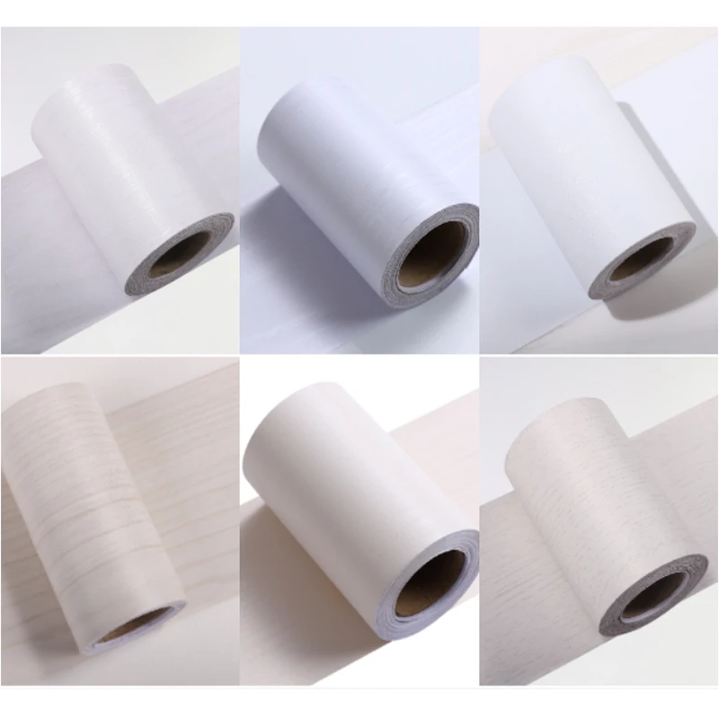 5M Wood Floor Covering And Hole Patching Sticker Door Frame Edge Wood Grain Repair Skirting Line Warm White