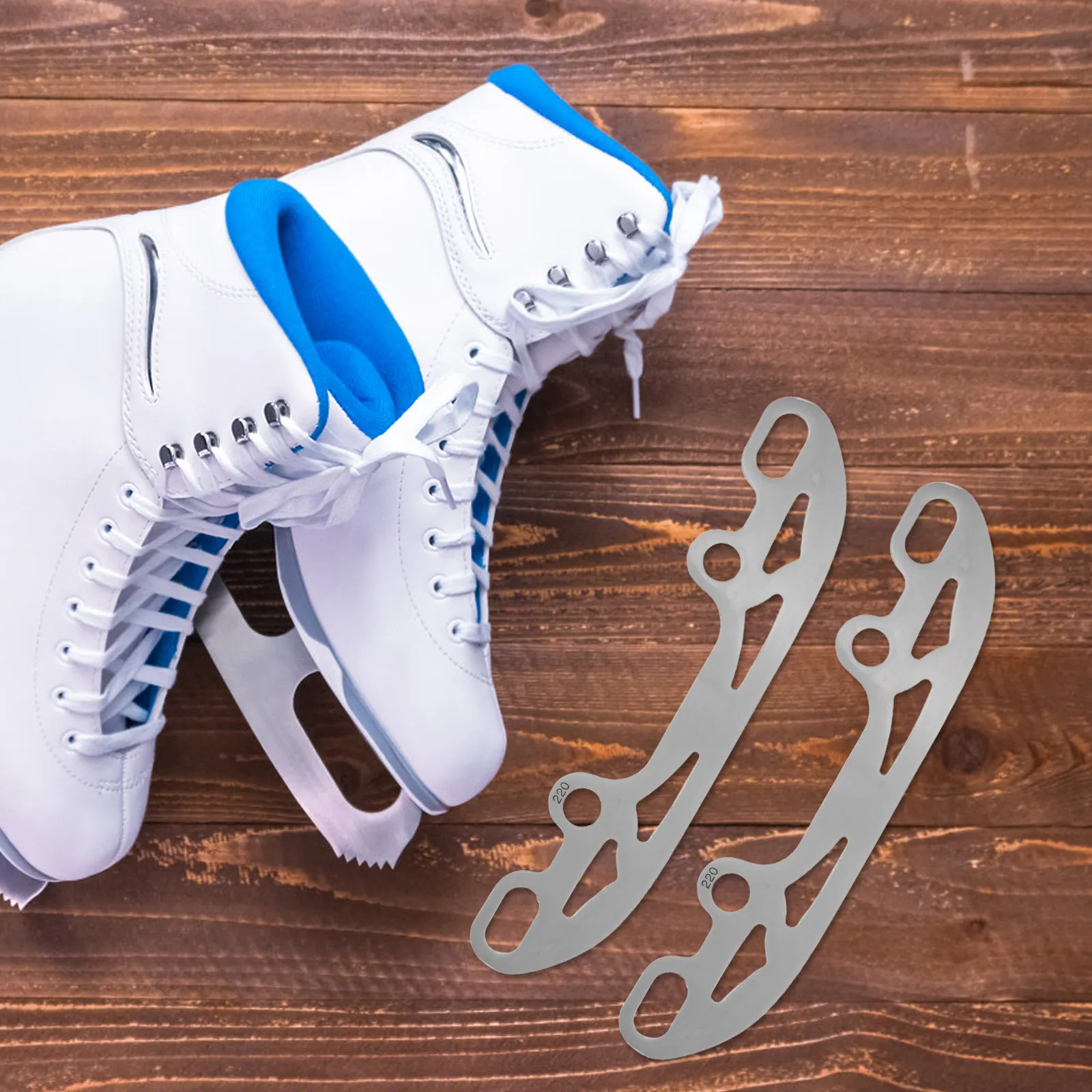 

2Pcs Ice Skate Blades Stainless Steel High Performance Replacement Blades for Roller Hockey Skates Easy Install Skating