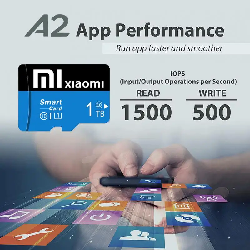 Оригинальная карта памяти Xiaomi Mijia 2TB 1TB Class 10, 128 ГБ SD-карта 256 ГБ Micro TF SD-карта A2 V60 U3 TF флэш-карта для камеры, дрона