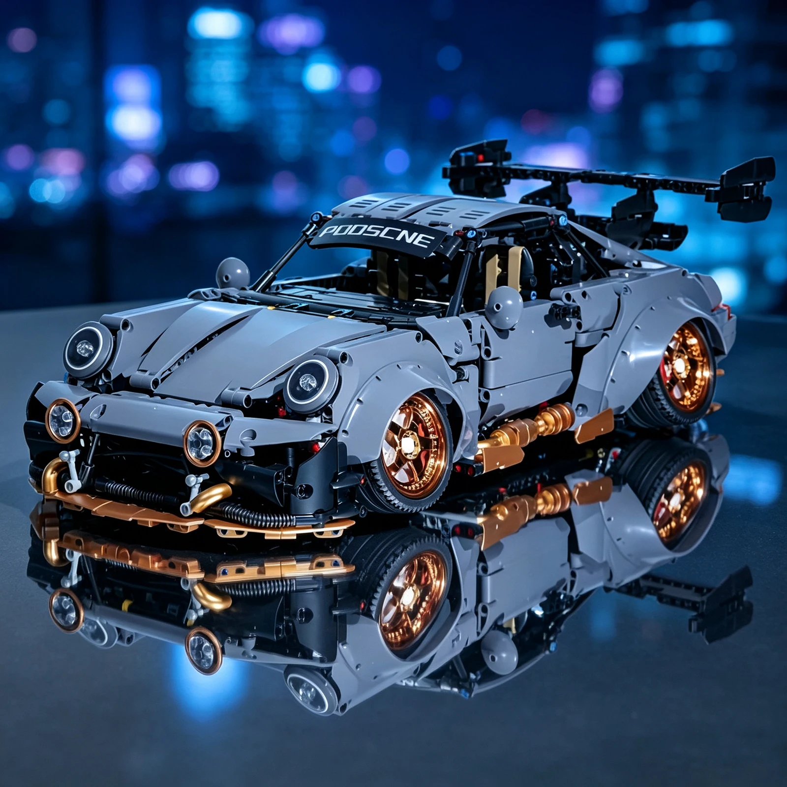 2435pcs 1:10 Building Blocks 964 Car Model Remote Control Mechanical Linkage High-Difficulty Assembly Toy Set Gift