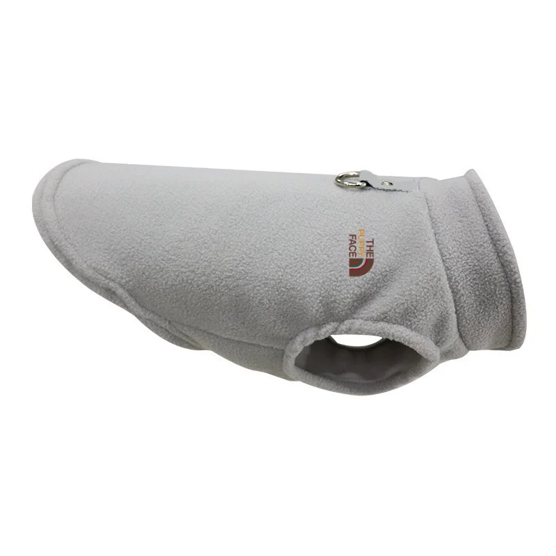 Pet Dog Winter Fleece Jacket Printed Style Plush Coat For Small Medium Dogs Cat Vest Pet Windproof Sweater Costumes With D-ring