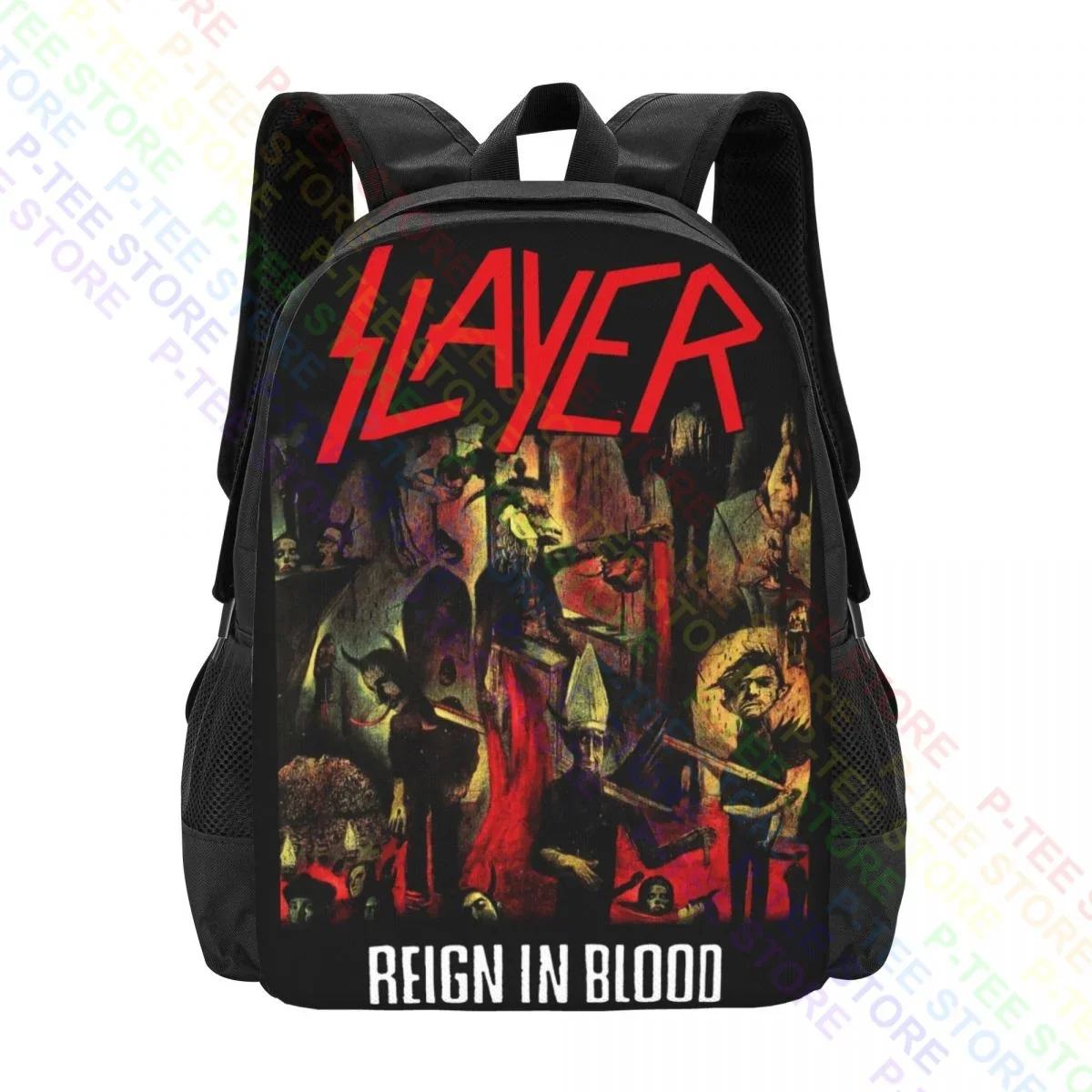 Slayer Reign In Blood Metal BandBackpack kapasitas besar Training Art Print