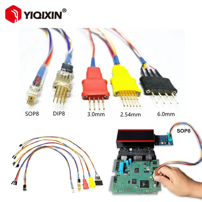 OBD2 Probe Adapter Kit Support For Xprog IProg Programmer Cable Wire Pin For ECU In-Circuit EEPROM ECU Programmer Soldering-Free