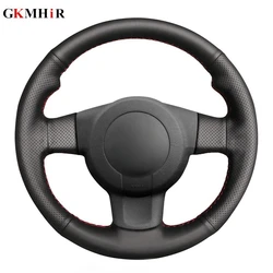 DIY Black Artificial Leather Car Steering Wheel Cover for Seat Leon (1P) FR 2007 Leon (1P) Cupra 2007 Ibiza (6L) FR 2006