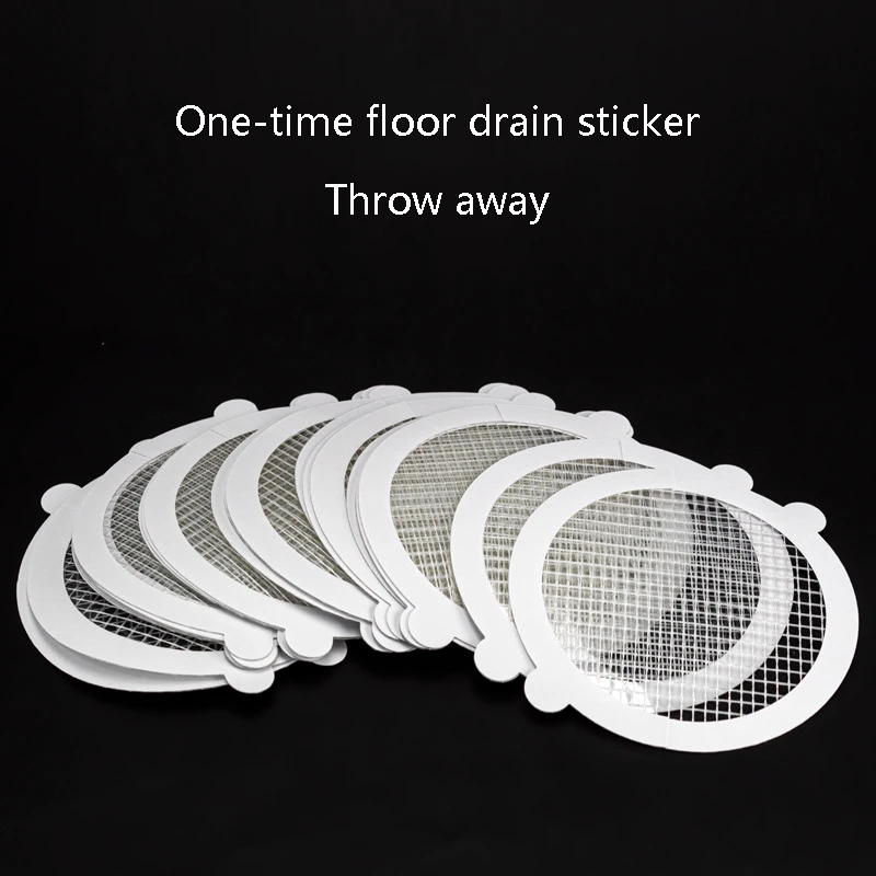 

10pcs Disposable Shower Drain Hair Catcher Cover Bathroom Sewer Sink Drain Hair Strainer Stopper Bathtubs Mesh Filter Sticker