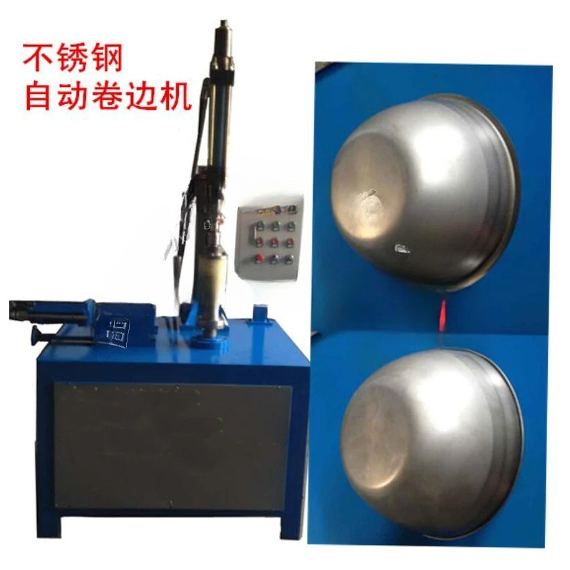 Cylinder automatic crimping machine translation side machine stainless steel crimping machine, cone forming machine stainless