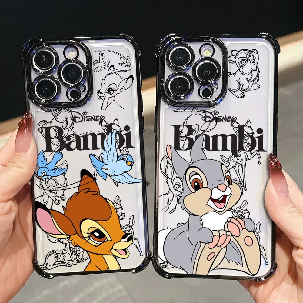 

Cartoon Bambi Cute Luxury Shockproof Case For iPhone 17E 17 16 Pro 15 14 13 12 11 Pro Max 17 Air 16 E Plus Silicone Phone Cover
