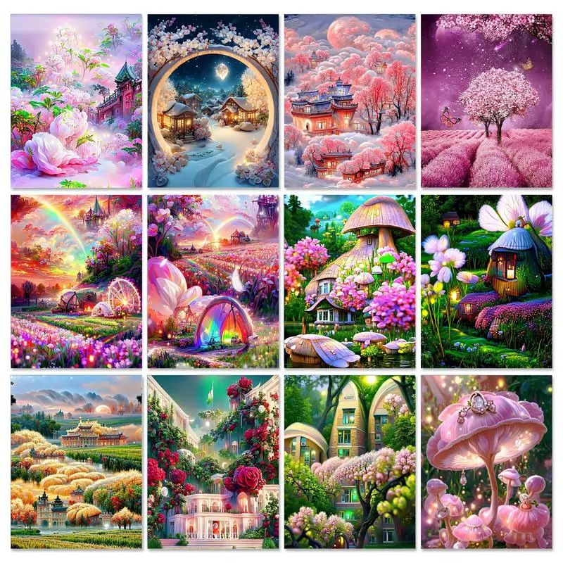 

GATYZTORY Diamond Painting Fantasy Animal Landscape Full Drill Rhinestones Pictures 5d Diy Embroidery 30x40cm Gift Cross Stitch