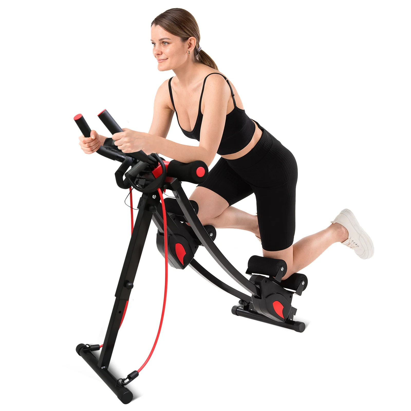 Bauch Curling Übung Maschine Einstellbare Dual Track Fitness Ausrüstung Coaster Faltbare Trainer Workout Core Ab Für Home Gym