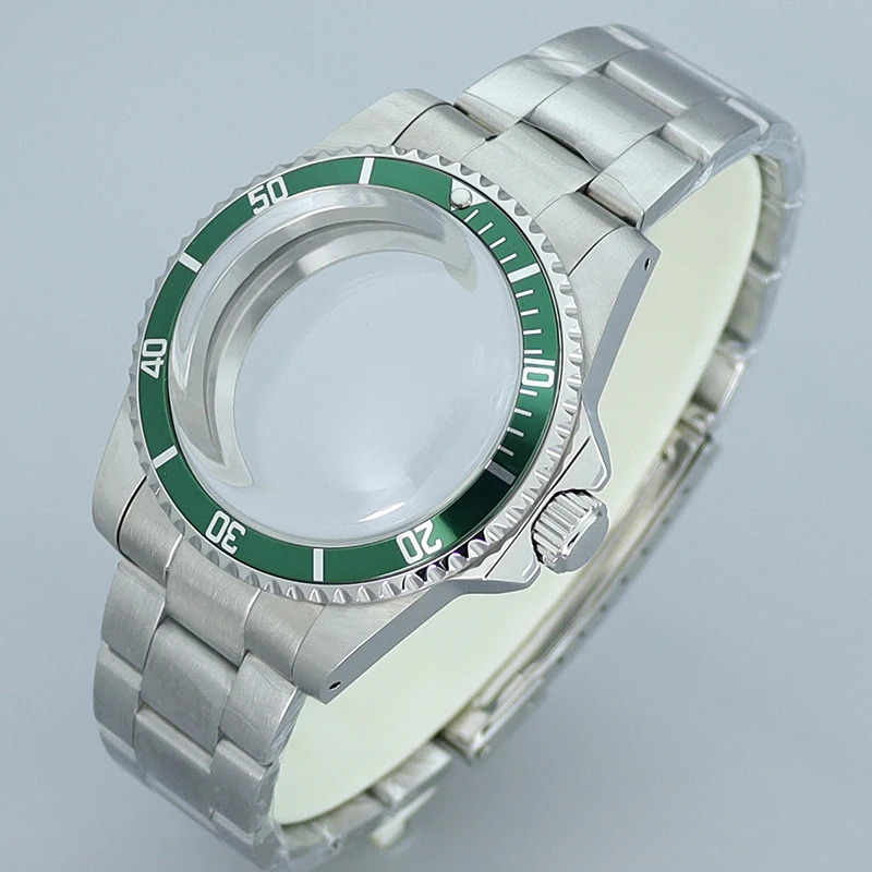 

Vintage Case 38MM Watch Case Strap Unidirectional Bezel For NH35 NH36 NH34 NH38 Movement Dome Acrylic Glass For Retro Submariner