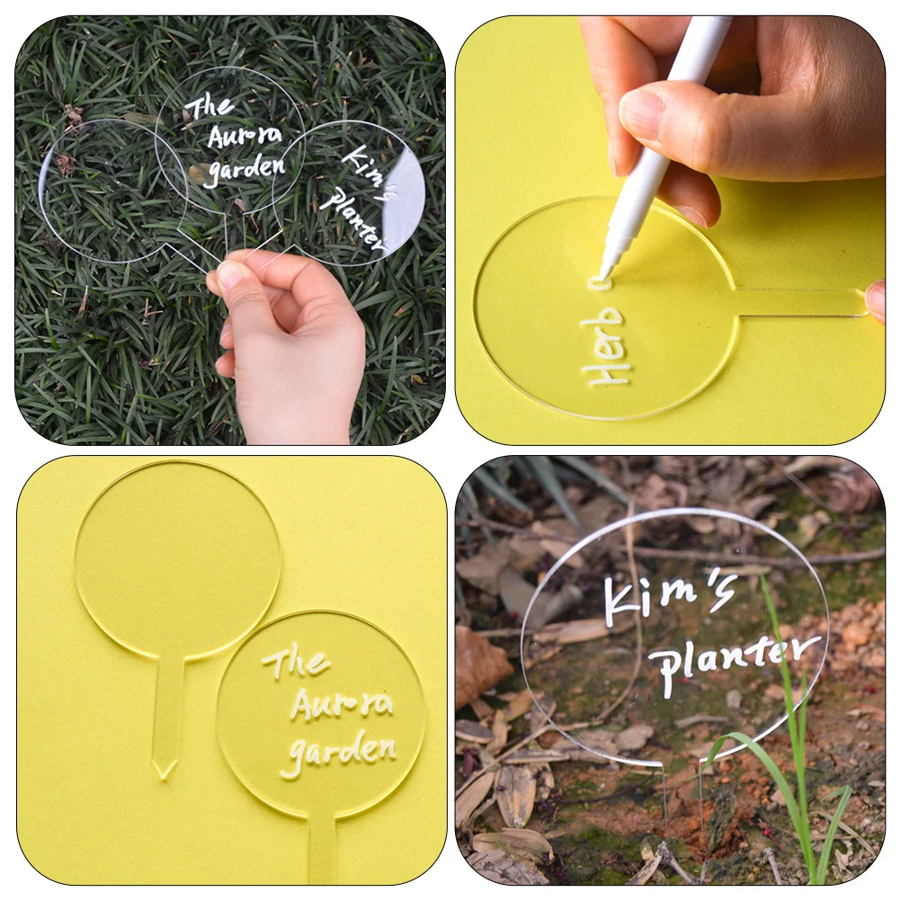 

6 Pcs Garden Label Stakes Signboard Gardening Labels Blank Outdoor Indoor Plant