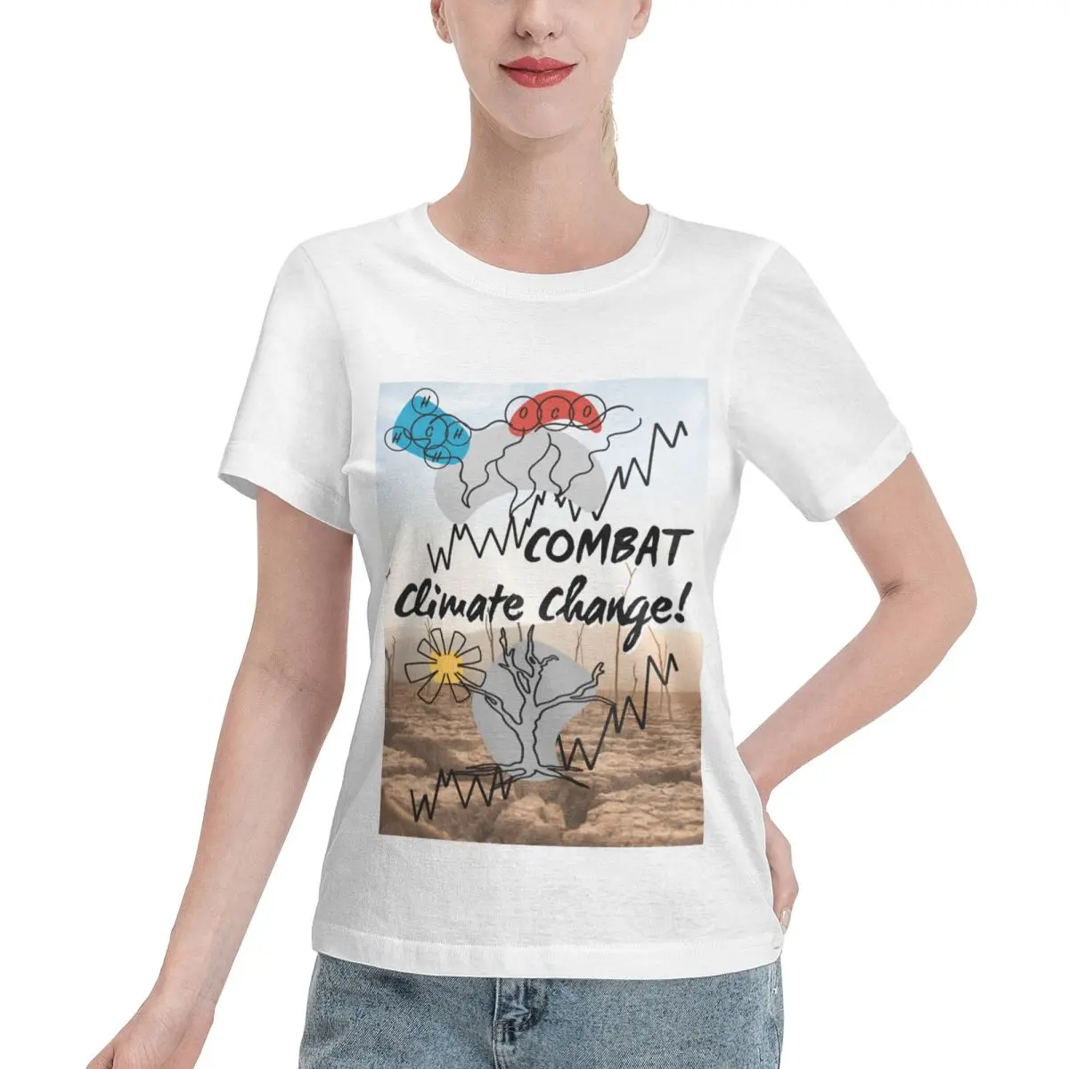 Plus Size Available Combat Climate Change - Global Warming 2 Women's T-shirt Classic Aesthetic Women Top