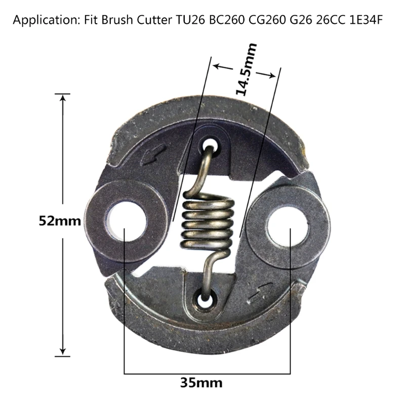 قابض جزازة العشب المعدني المتين ، أداة الحديقة ، متوافقة مع G26 ، 26CC ، 1E34F ، TU26 ، BC260 ، CG260 ، قابض الحديقة ، دروبشيب