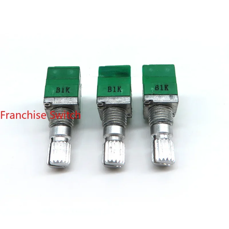 

10PCS R097 High Precision Dustproof Volume Potentiometer Single B1K With Switch 15mm Spline Handle