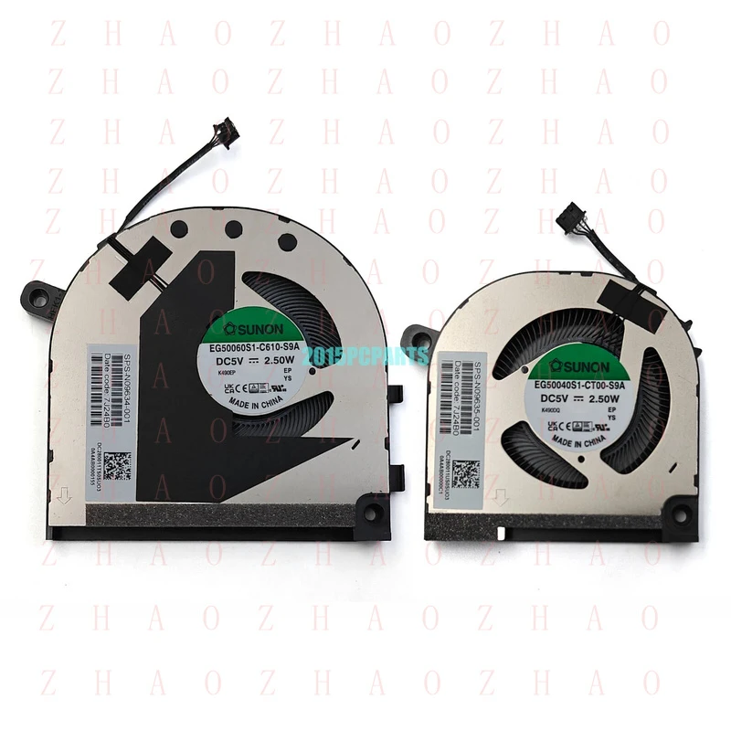 L+ for HP Envy 15-EW 15-EW0013DX 15-EW0023DX 15-EY 15-EY0013DX 15-EY1077WM CPU /GPU Fan