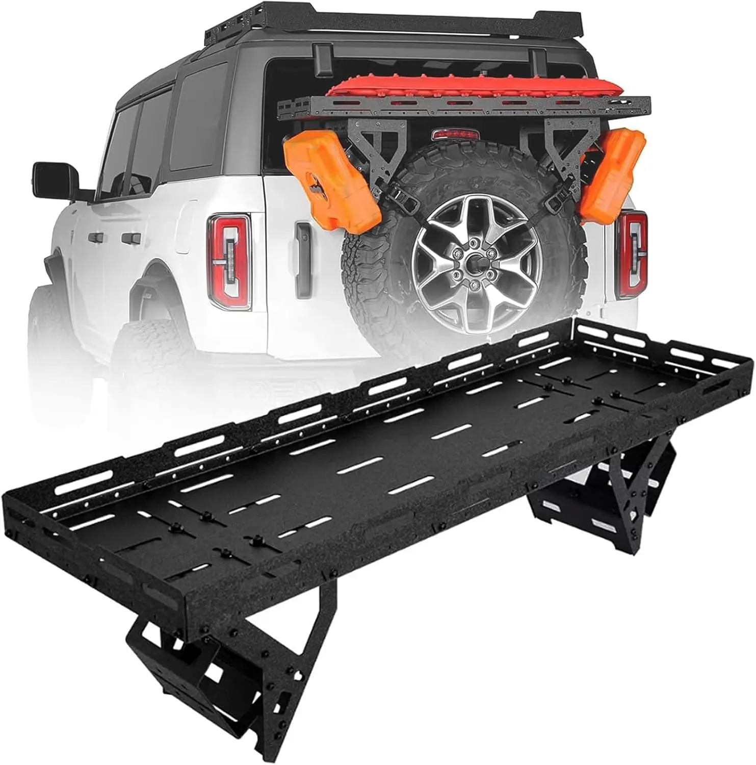 

Universal Spare Tire Cargo Basket Rack Storage Tray for Jeep Wrangler Models with 30-40 Inch Tires