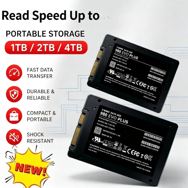 Internal HDD Hard Drive 980/990 EVO PLUS Solid State Disk 4TB 2.5 Inch SSD 500GB 1TB 2TB Sata3 For Laptop Microcomputer Desktop