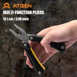 Multitool with Safety Locking,Professional Stainless Steel Multi Tool Pliers Pocket Tool,Replaceable Wire Cutters and Spring Act