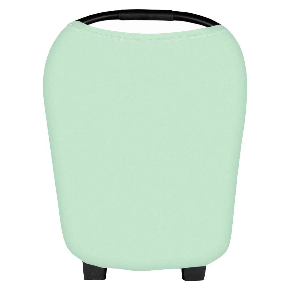 

Light Green Baby Car Seat Cover Stretchable Nursing Breastfeeding Canopy Scarf for Boys Girls Shopping Cart Stroller Infant