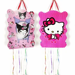 Śliczne Sanrio Hello Kitty Kuromi Pinata dzieci z okazji urodzin gra dekoracyjna artykuły na baby shower zabawki dla dzieci