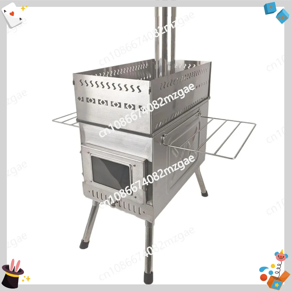 

Stainless steel sauna stove, picnic tent, heated with firewood for home use, foldable portable firewood stove