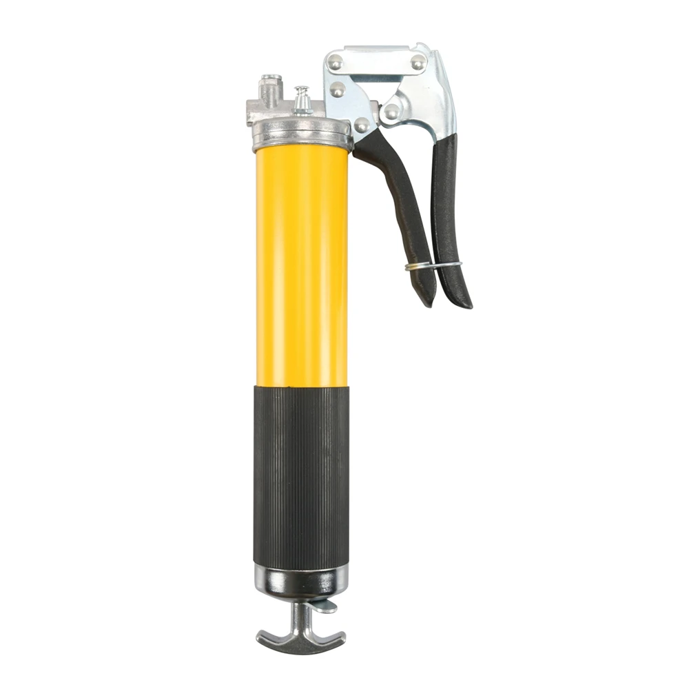 Picture 5: Grease Gun Kit, 7000 PSI Heavy Duty Pistol Grip Grease Gun with 14 oz Capacity, Includes 18 Inch Resin Flex Hose, Double Handle