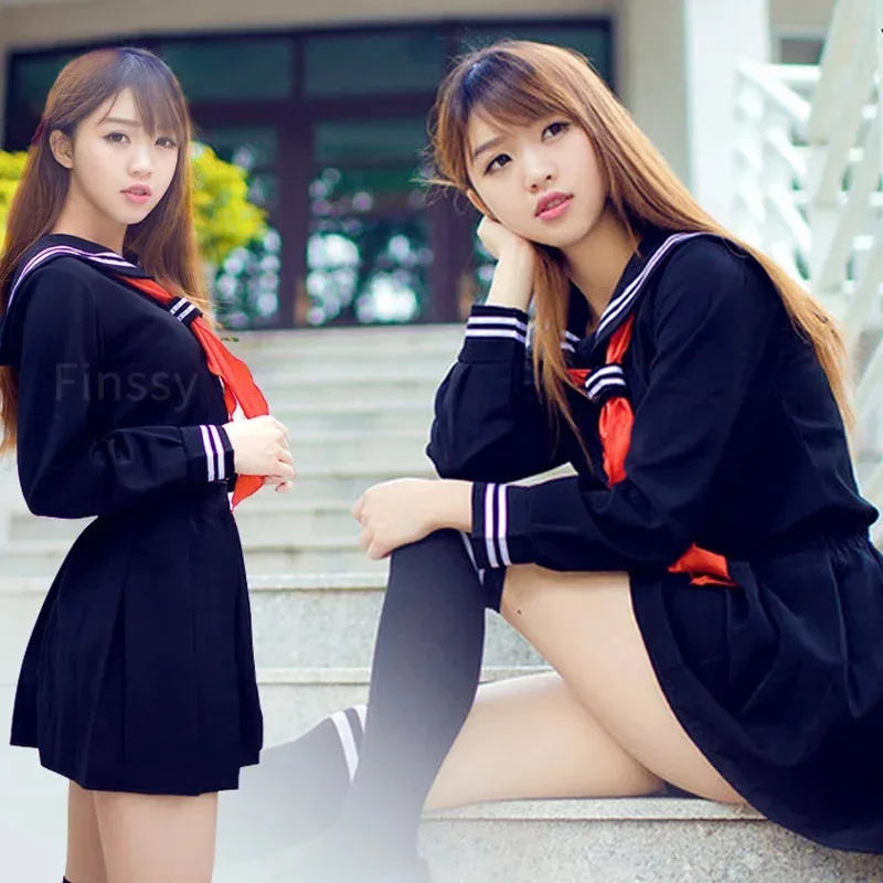 أزياء أنيمي Jigoku Shoujo Enma Ai التأثيرية أزياء فتاة المدرسة الثانوية زي البحارة تنورة فساتين الهالوين #2