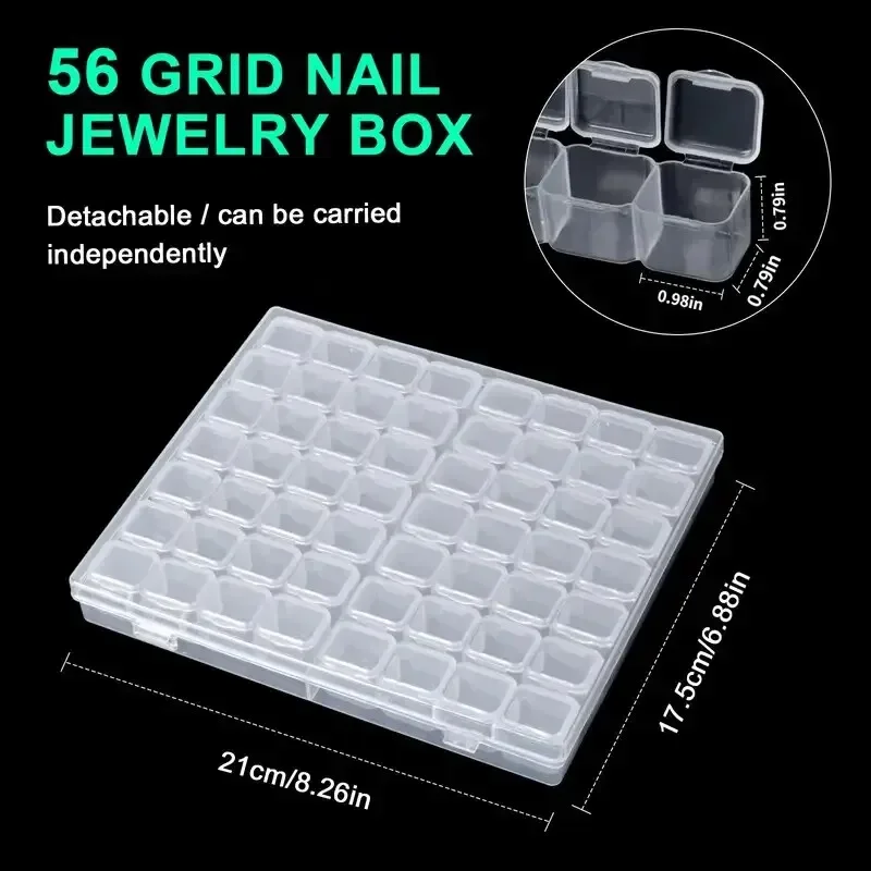 56 Grids Diamond Embroidery Box Diamond Painting Cross Stitch Tools Accessory Boxes Case Useful Storage Dismountable