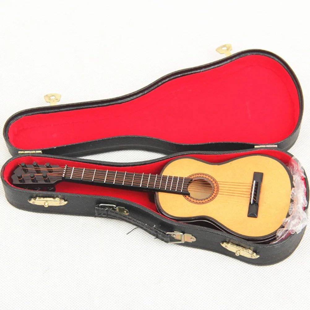 Guitar Model Realistic Adornment Mini Decoration Musical Instrument Gift Plastic Desktop Craft and Women Guitars