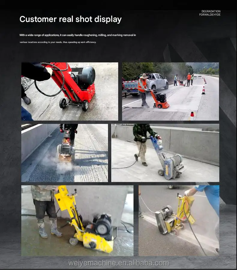 Concrete Machinery Equipment 300 Concrete Floor Scarifier MachineFactory Price Scarifying Milling Machine for Concrete Flooring